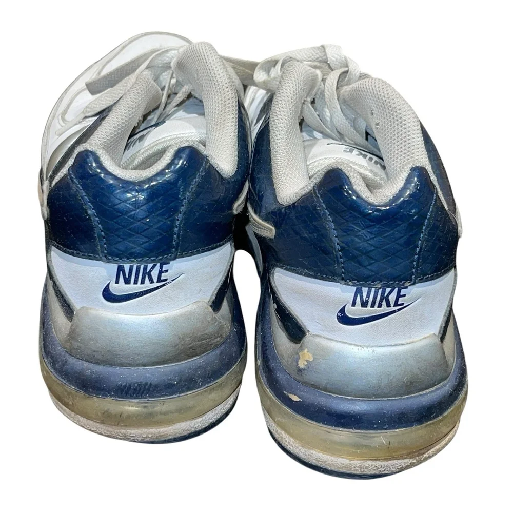Retro Vtg Nike AirMax 2010 Mens Size 10.5 White Grey Silver Blue Gymcore READ